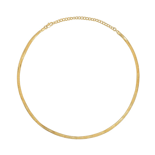 PAVOI 14K Yellow Gold Flash Plated Minimalist Choker Necklace