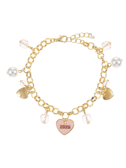 Way to Celebrate Valentine's Day Charmy Bracelet, 1 Piece