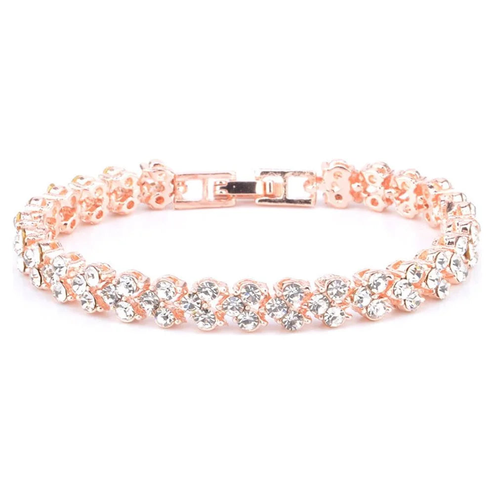 Clearance! EQWLJWE Classic Diamond Tennis Bracelet Gold/Sliver Plated Cubic Zirconia Bracelets Diamond Bracelets Gift for Women